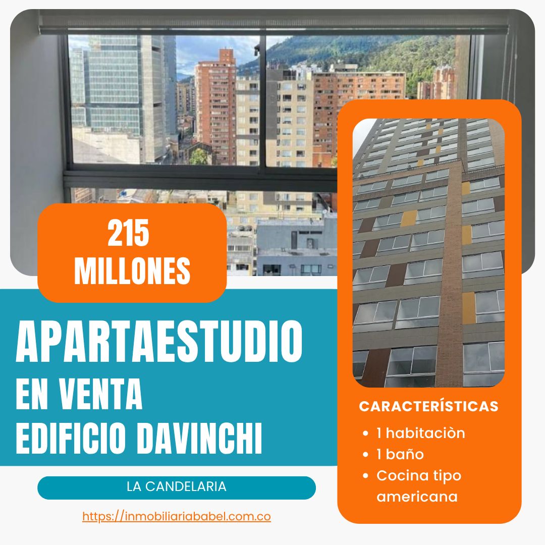 Apartaestudio en el edificio Davinchi, La Candelaria